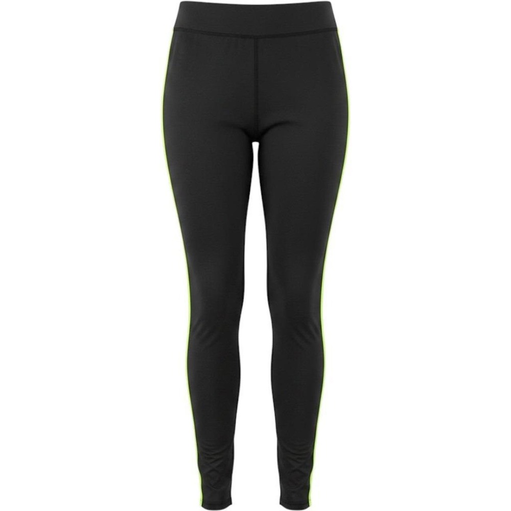Rue21 rue+ Womens 3X High Rise Leggings Black Neon Yellow Side Stripe Athletic